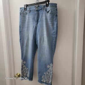 Embroidered Blue Jeans